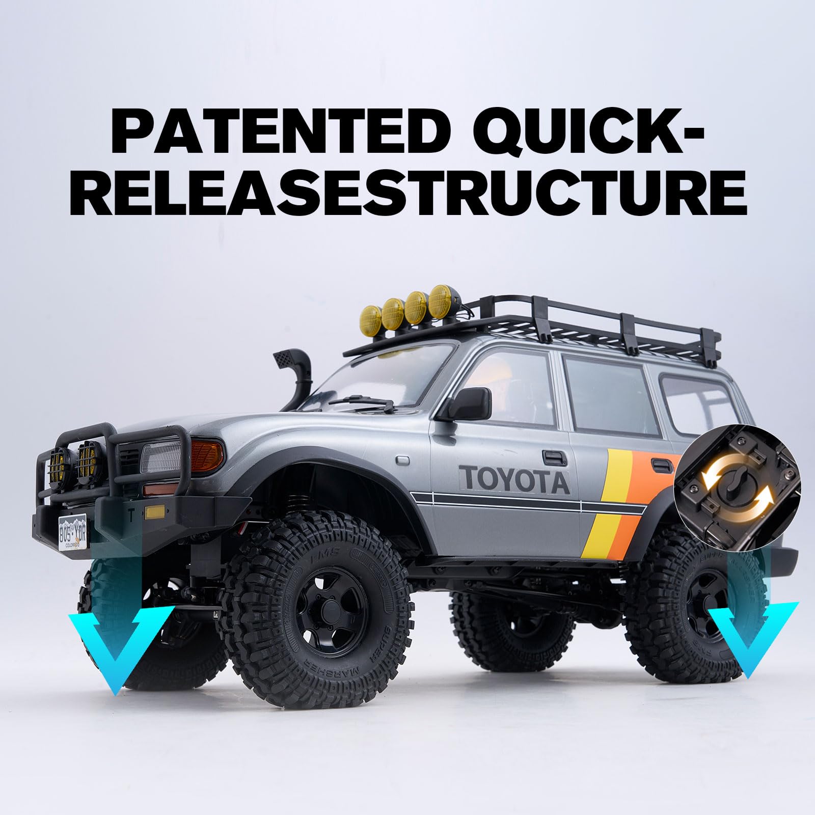 Amazon.com: EAZYRC FMS FCX10 1/10 RC Crawler LC80 Series
